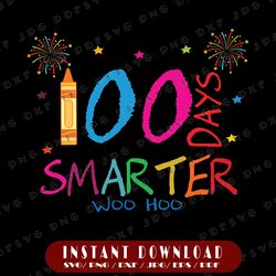 100 days smarter svg, 100th day of school svg, boy 100 days, kids girl 100 days svg file for cricut, png
