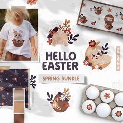 Easter SVG, Easter PNG, Spring SVG, Easter Spring Bundle, Easter Clipart