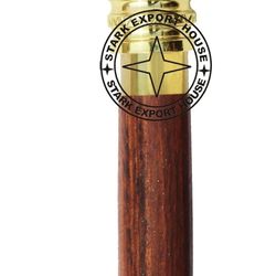 Brass Walking Cane Wooden Stick Rosewood Wooden Vintage Style with Brass Handle Gift for Men and Women 37 inch Best For