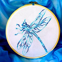 VARIEGATED FANTASY DRAGONFLY Cross stitch pattern PDF by CrossStitchingForFun Instant Download. VARIEGATED CROSS STITCH