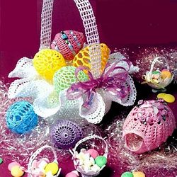 Digital | Crochet patterns for Easter eggs | Vintage crochet pattern | Easter | Knitted eggs | PDF template