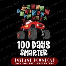 boys 100th day of school png, monster truck 100 smarter png, monster truck png, 100th day of school png, teacher png