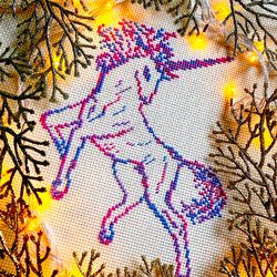variegated fantasy unicorn cross stitch pattern pdf by crossstitchingforfun instant download. variegated cross stitch