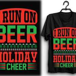 i-run-on-beer  typography tshirt design