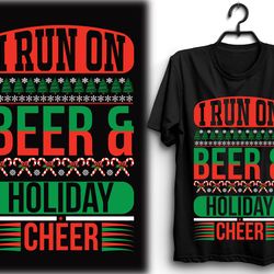 i-run-on-beer-tshirt  design vector print ready template