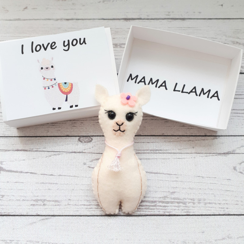 Llama Gifts Alpaca Plush Pocket Hug Mama Llama Mom Gift From Daughter Mothers Day Gift Box No Prob Llama 9
