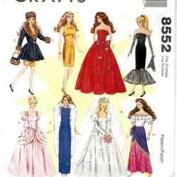 Digital Vintage Patterns MC Calls 8552 clothes for Dolls size 11 1/2 inches