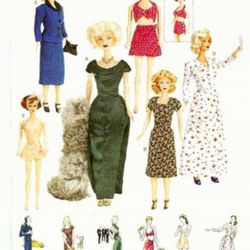 Digital Vintage Patterns Vogue 7421 clothes for Dolls size 11 1/2 inches