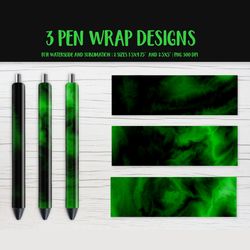black green marble pen wrap template. sublimation or waterslide epoxy pen design