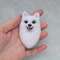 Animal brooch Custom pet portrait needle felted Samoyed Dog (3).JPG