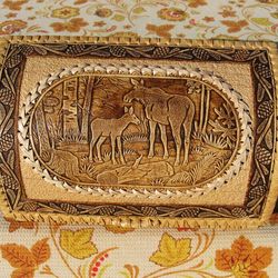 Bread box from birch bark "Moose Island"