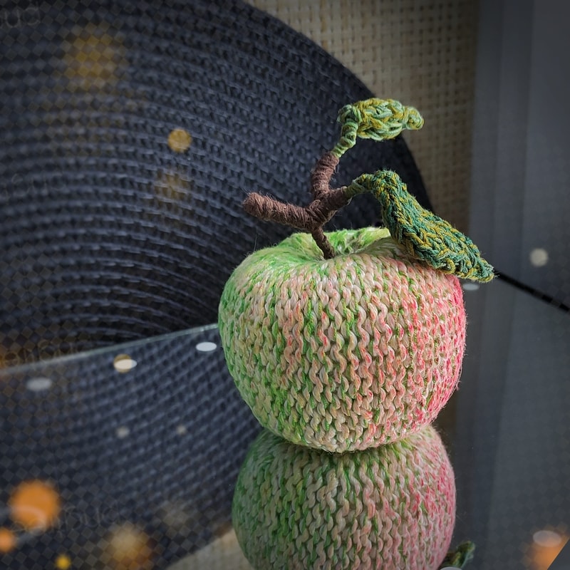 Realistic fruits knitting pattern, pear and apple interior and farmhouse decor, three-dimensional panel for wall decor 8.jpg