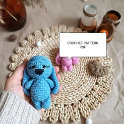 Croctet pattern little bunny, easter bunny, easter crochet pattern, crochet toy, keychain crochet pattern, amigurumi key