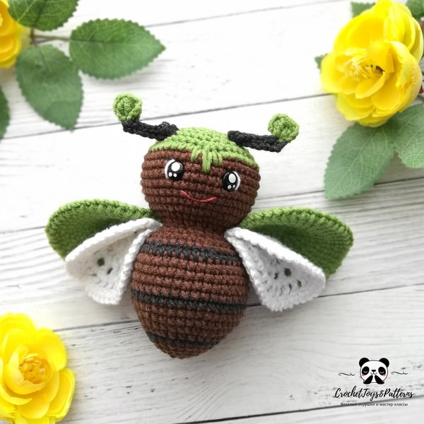 Crochet bug pattern, amigurumi insect tutorial little beatle - Inspire ...