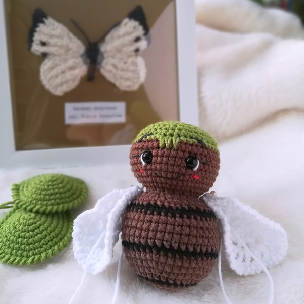 Crochet bug pattern, amigurumi insect tutorial little beatle - Inspire ...