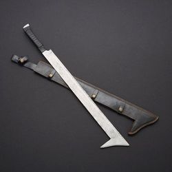 handmade custom survival machete | handforged viking axe | ready to use full tang axe | long woodcutting machete | bushc