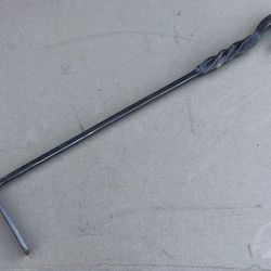Wrought iron firepoker 21", Fireplace tools, Hand forged, Blacksmith, Fire pit, Horse head