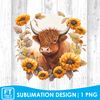 highland-cow-sublimation-design-watercolor-png-sunflowers-sublimation design 2.jpg