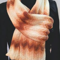 Handmade knitted scarf
