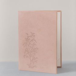 Vow Book Wedding SUEDE 10x15 cm Booklet Folio Board Menu Holder His Her Vows Calligraphy Personalized embossed folder