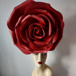 Large flower fascinator, Kentucky Derby fancy Hat, Wedding 2024 New collection hat fashion, bridal headdress, hair pin