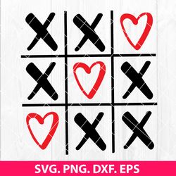 valentines tic tac toe svg, valentine svg, heart svg, love svg, dxf, png, cut files for cricut and silhouette