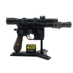 DL-44 Han Solo Blaster prop replica from Star Wars with Stand