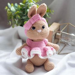 Crochet Pattern cute rabbit , Crochet PATTERN plush toy,  Amigurumi stuff toys tutorial,  Amigurumi pattern rabbit