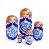 gzhel matryoshka blue white nesting doll 5 pieces