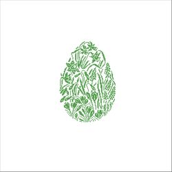 Easter cross stitch pattern PDF, egg green flower crocus narcissus