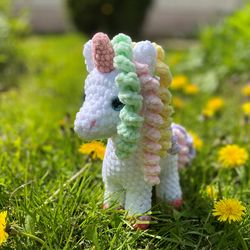 Crochet pattern unicorn toy, Crochet amigurumi unicorn, Digital download PDF