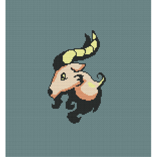 Capricorn Zodiac Easy counted cross stitch chart, perfect for first timers! This design is quick and easy in work.