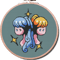 85x100 st Gemini Zodiac modern cross stitch PDF pattern