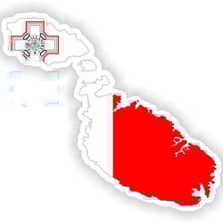 malta map flag silhouette sticker for laptop book fridge guitar motorcycle helmet toolbox door pc boat