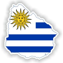 uruguay map sticker flag for laptop book fridge guitar motorcycle helmet toolbox door pc boat