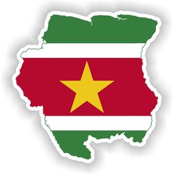 suriname map sticker flag for laptop book fridge guitar motorcycle helmet toolbox door pc boat