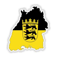 baden wurttemberg germany map sticker flag for laptop book fridge guitar motorcycle helmet toolbox door pc boat