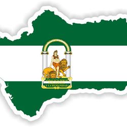 andalucia spain map sticker flag for laptop book fridge guitar motorcycle helmet toolbox door pc boat