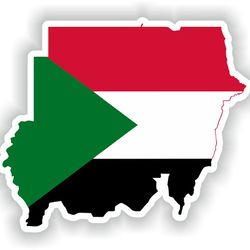 sudan map sticker flag for laptop book fridge guitar motorcycle helmet toolbox door pc boat