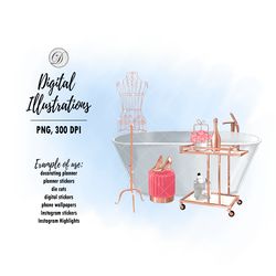modern home decor clipart set home decor clipart decoration clipart theme furniture clipart invitation planner stickers