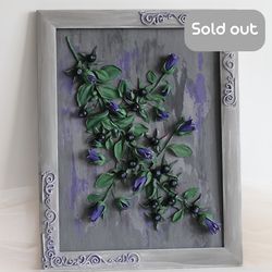 Deadly nightshade, decorative plaster painting