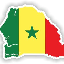 senegal map sticker flag for laptop book fridge guitar motorcycle helmet toolbox door pc boat
