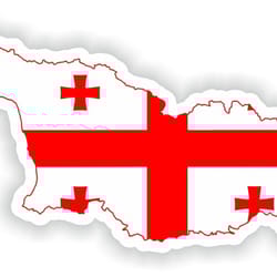 georgia map flag silhouette sticker for laptop book fridge guitar motorcycle helmet toolbox door pc boat