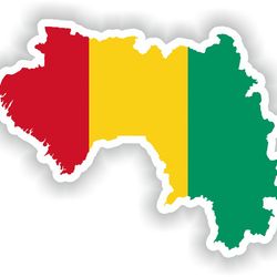 guinea map sticker flag for laptop book fridge guitar motorcycle helmet toolbox door pc boat