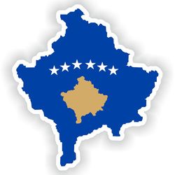 kosovo map flag silhouette sticker for laptop book fridge guitar motorcycle helmet toolbox door pc boat