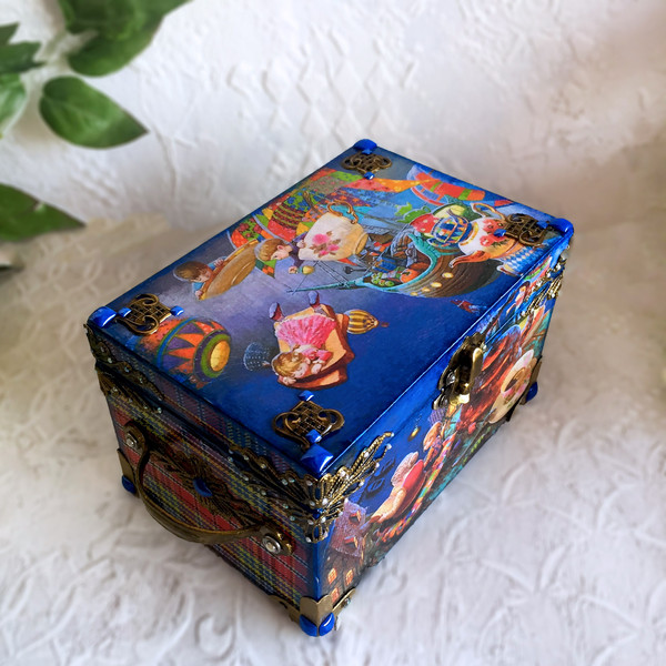 Good fairy tales, blue box, daughter gift, fairy box, baby box, for son, Trinket Box, Glossy casket, Girls jewelry box (6).JPG