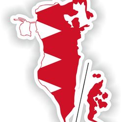 bahrain map flag silhouette sticker for laptop book fridge guitar motorcycle helmet toolbox door pc boat