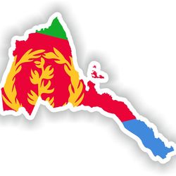 eritrea map sticker flag for laptop book fridge guitar motorcycle helmet toolbox door pc boat