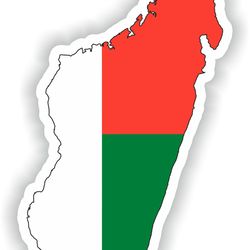 madagascar map sticker flag for laptop book fridge guitar motorcycle helmet toolbox door pc boat