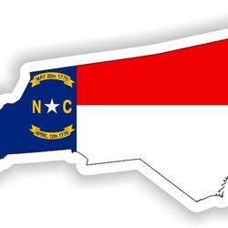 north carolina map flag silhouette sticker for laptop book fridge guitar motorcycle helmet toolbox door pc boat